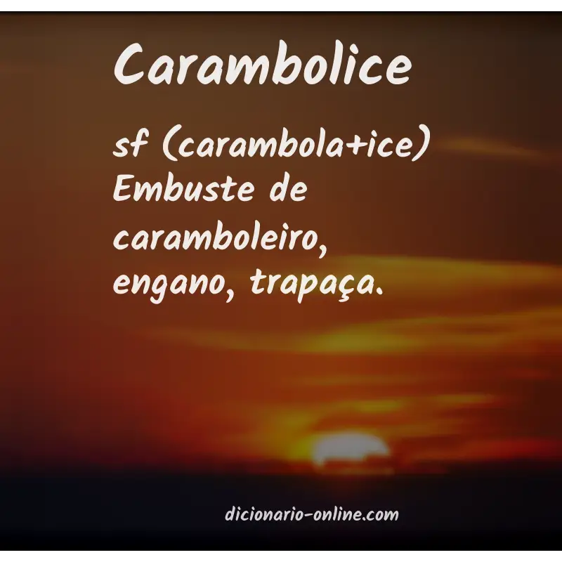 Significado de carambolice