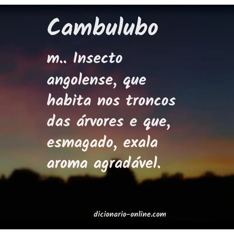 Significado de cambulubo