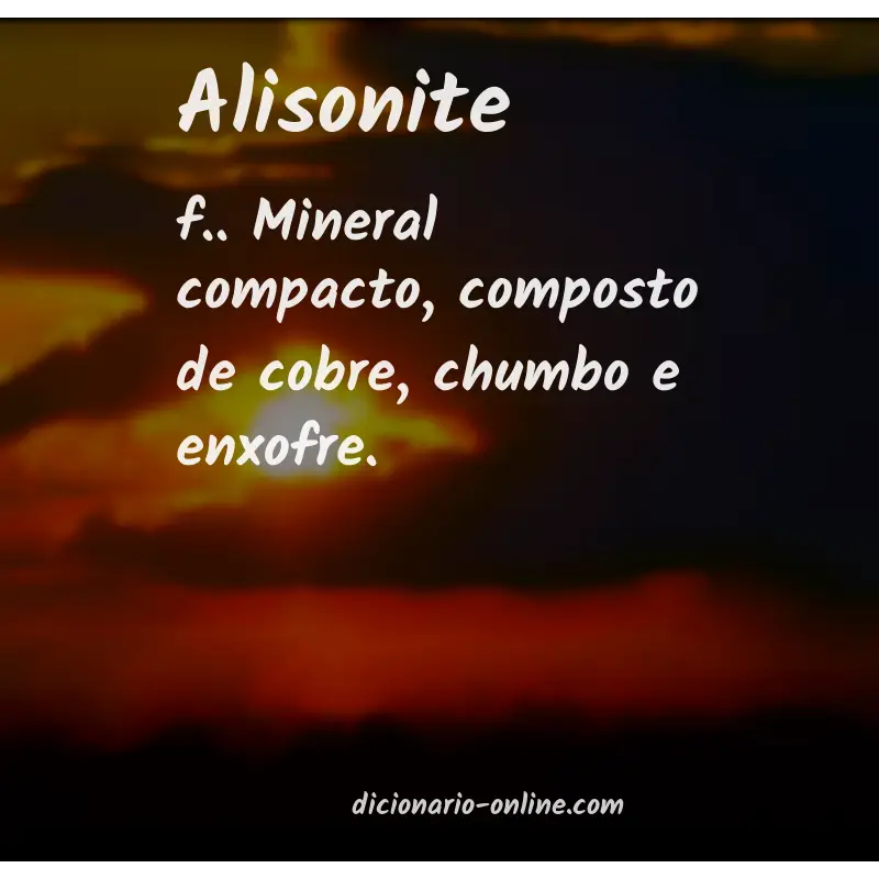 Significado de alisonite