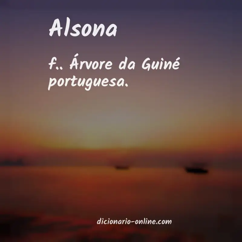 Significado de alsona