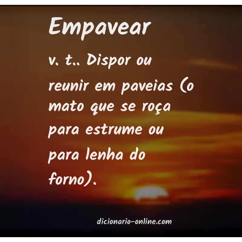 Significado de empavear