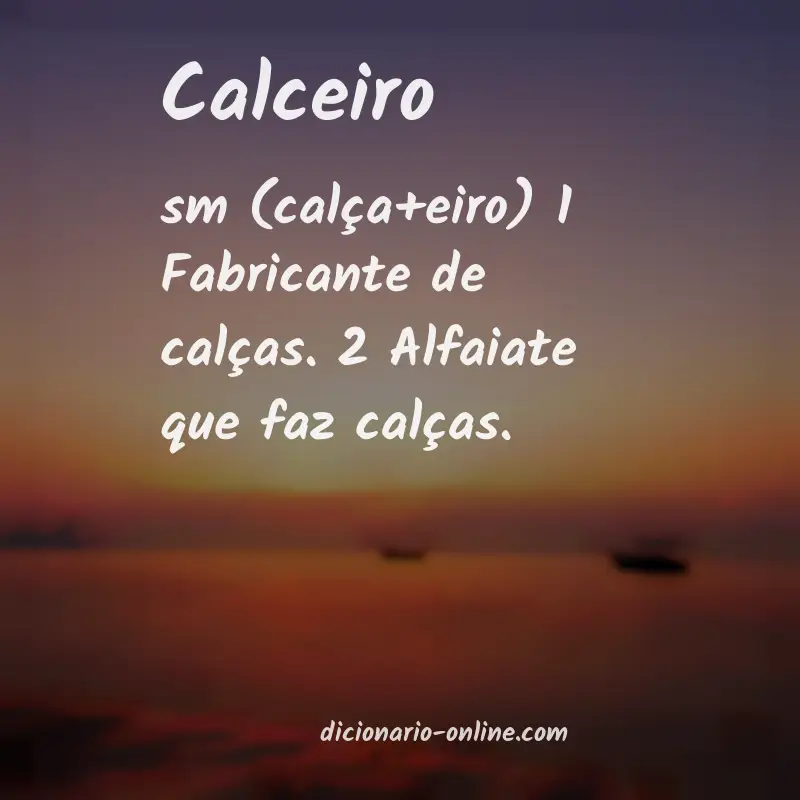Significado de calceiro
