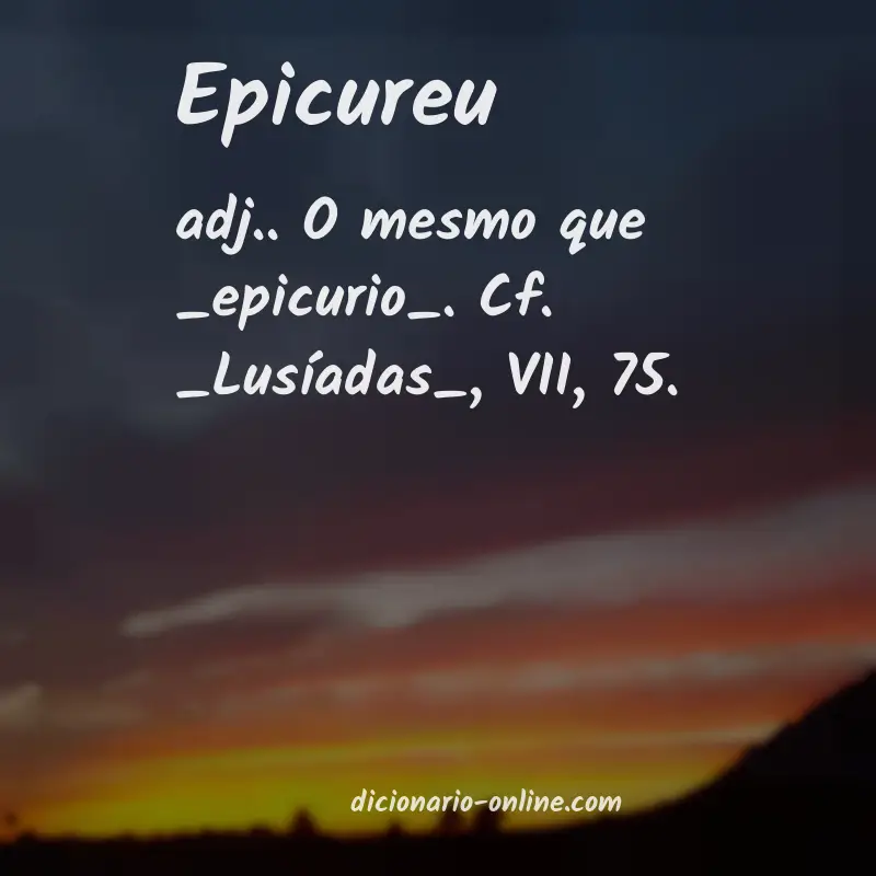 Significado de epicureu