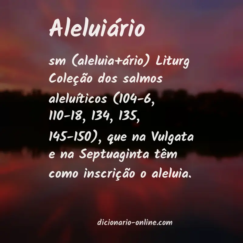 Significado de aleluiário