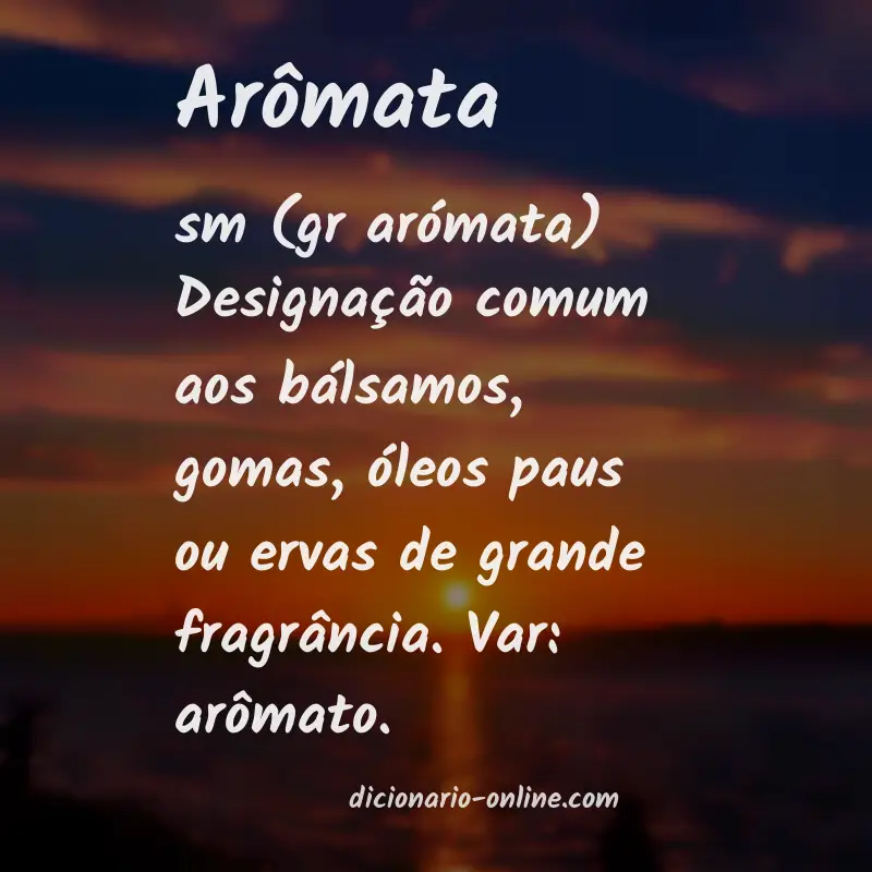 Significado de arômata