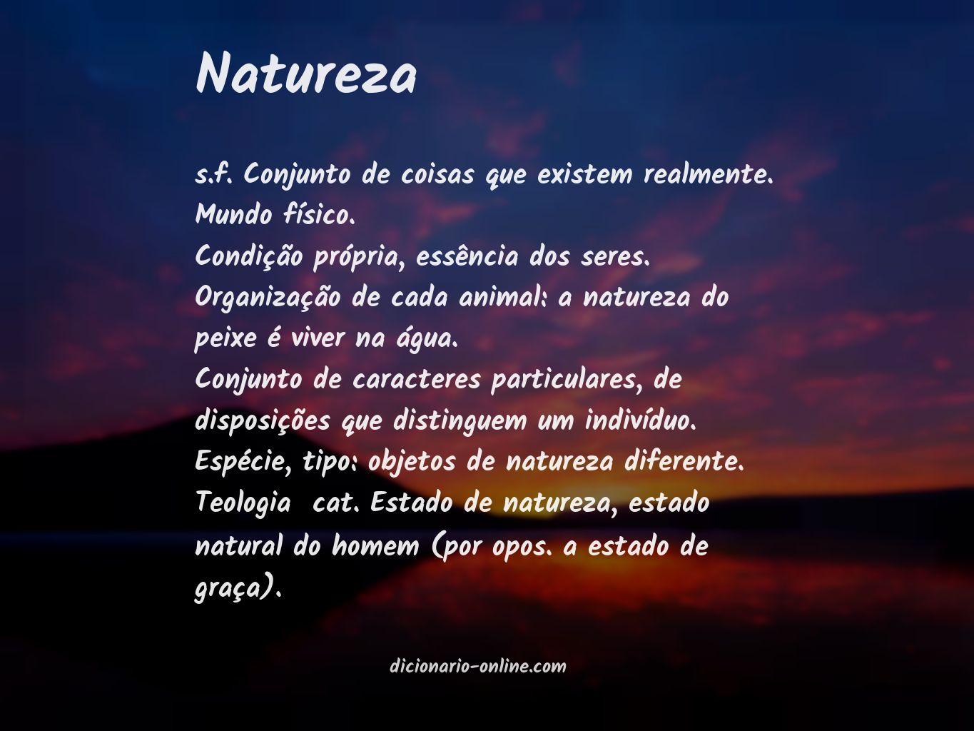 Significado de natureza