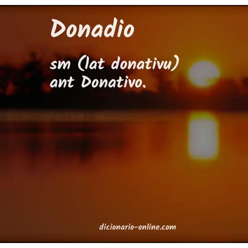 Significado de donadio