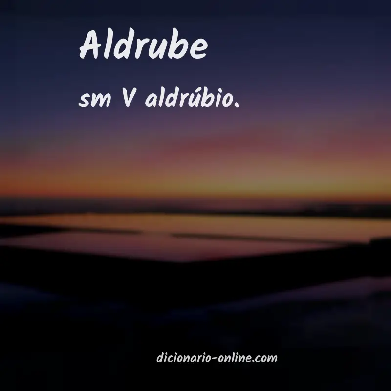 Significado de aldrube