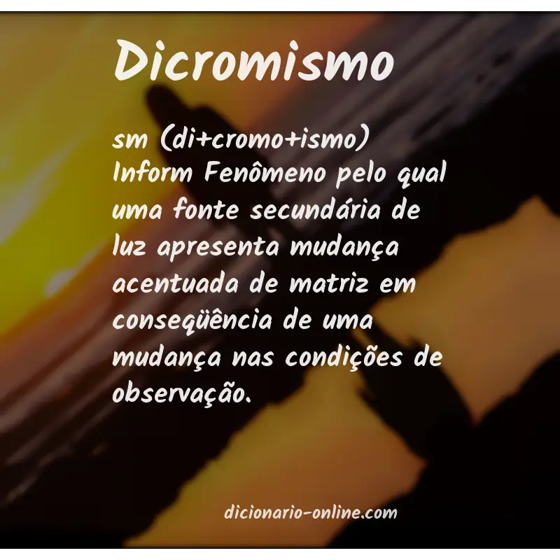 Significado de dicromismo