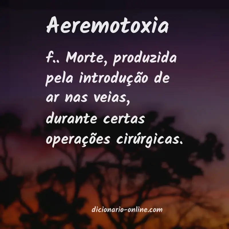 Significado de aeremotoxia