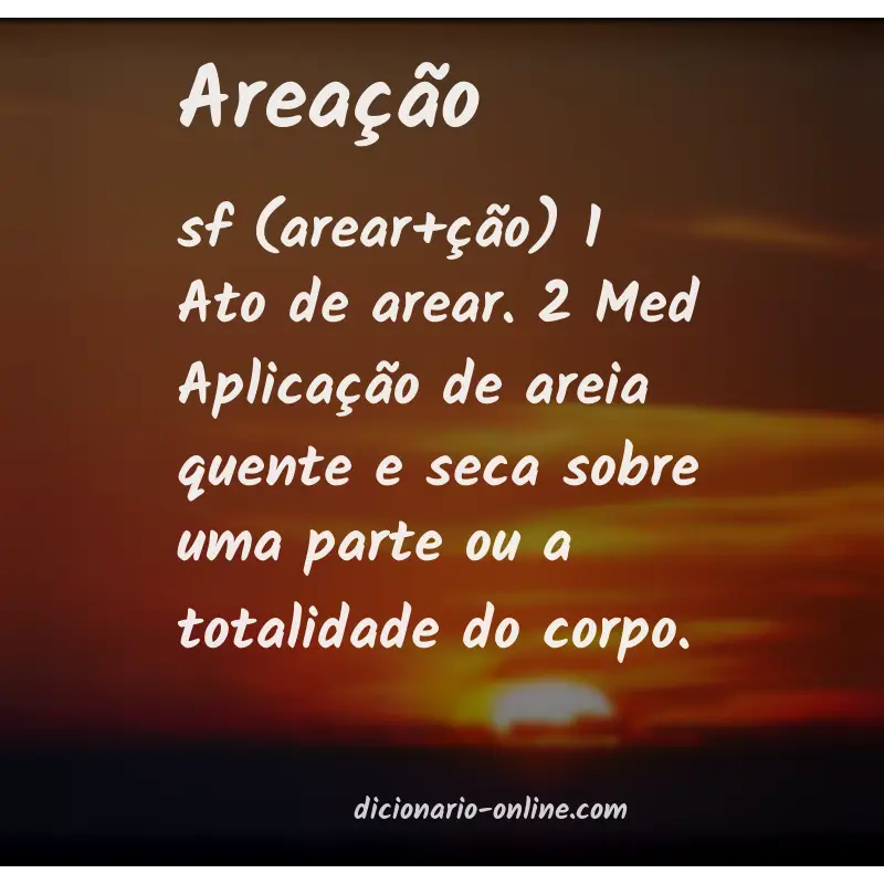 Significado de areação
