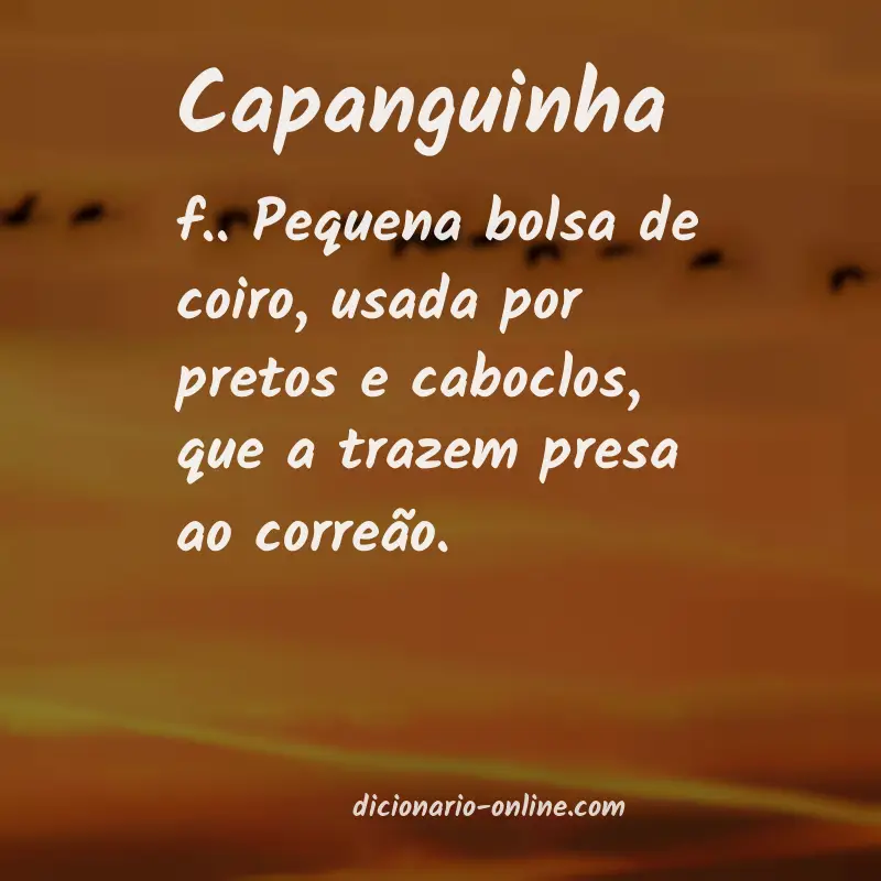 Significado de capanguinha