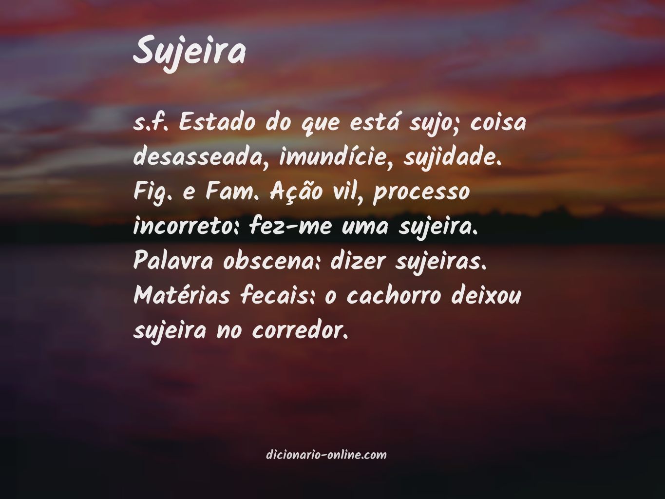 Significado de sujeira