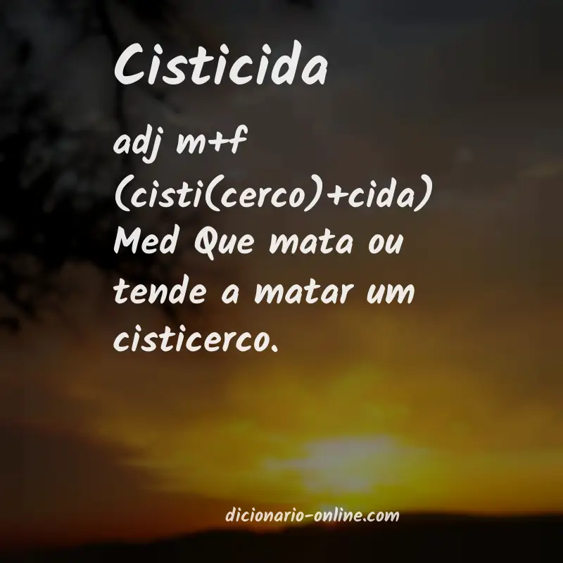 Significado de cisticida