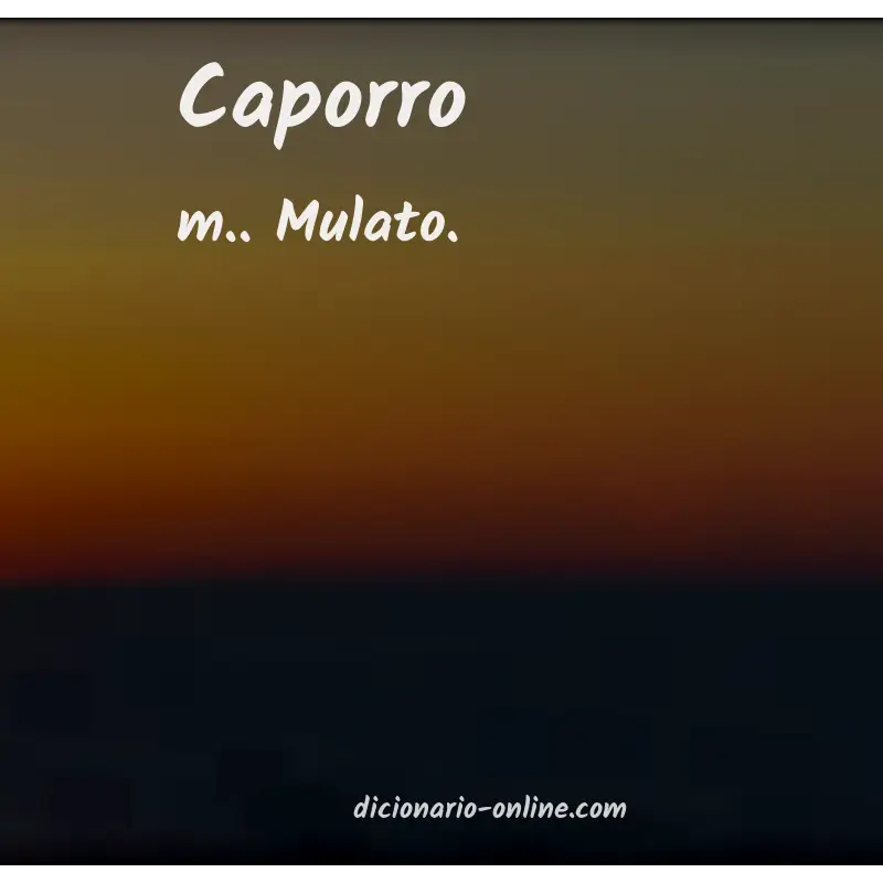 Significado de caporro