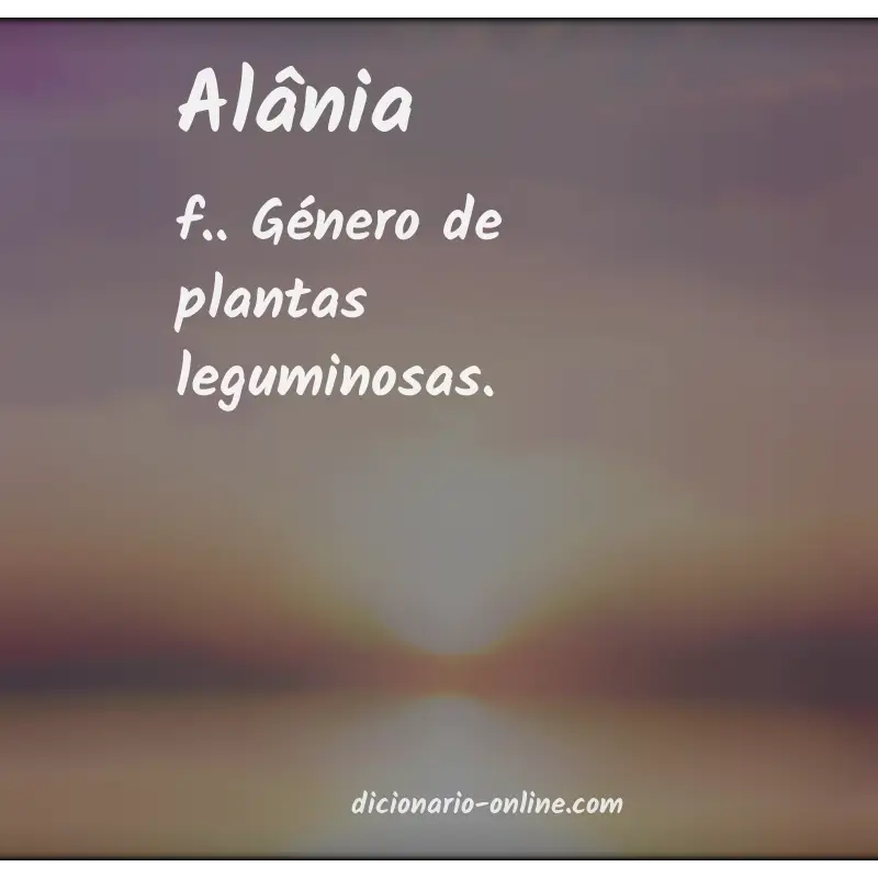 Significado de alânia