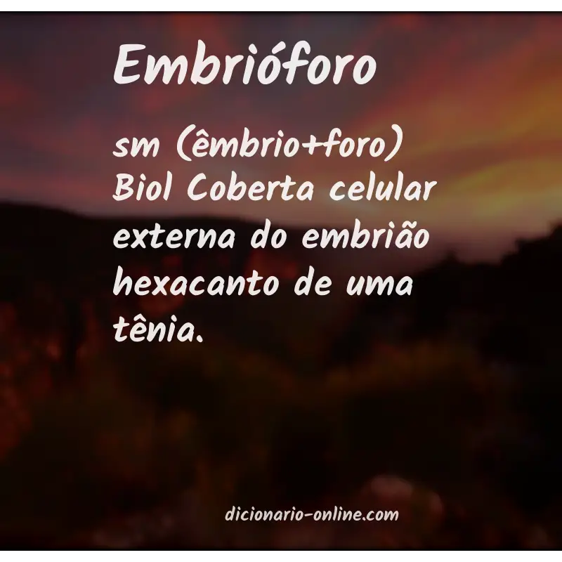 Significado de embrióforo