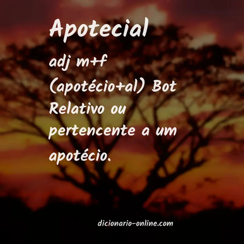 Significado de apotecial