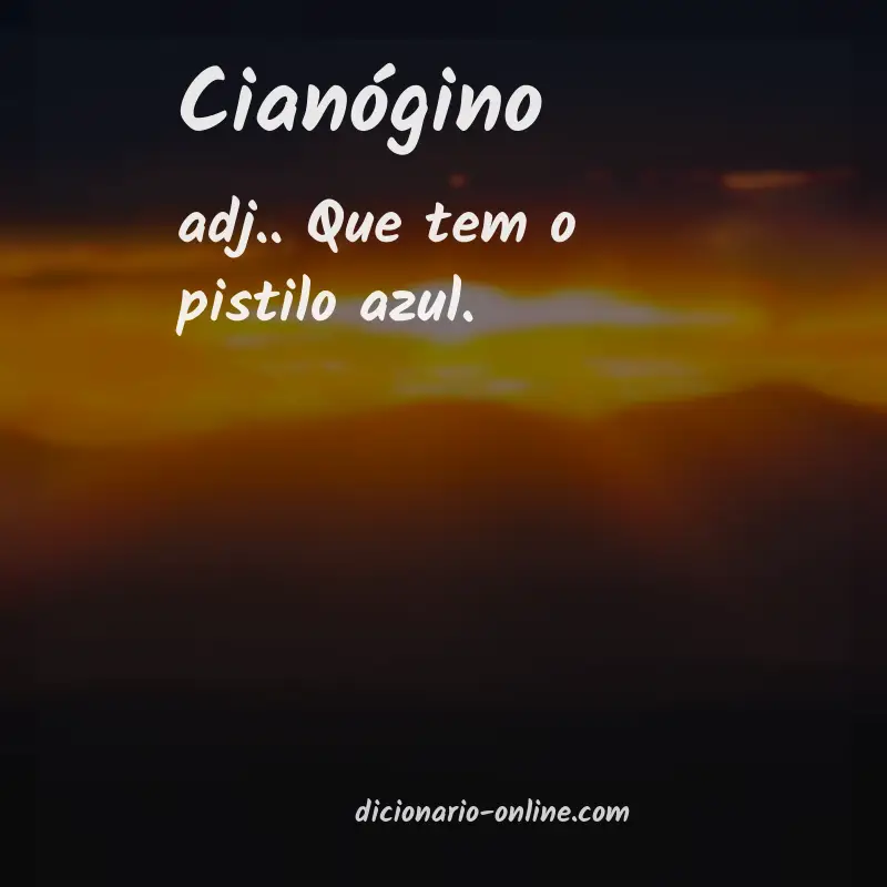 Significado de cianógino