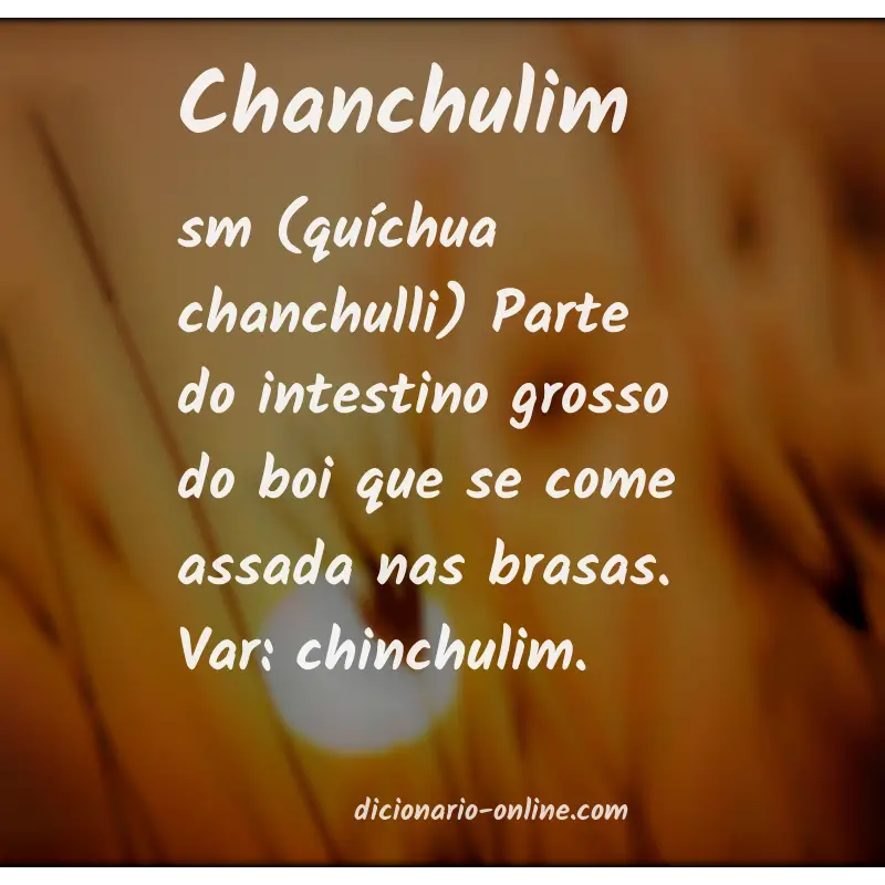 Significado de chanchulim