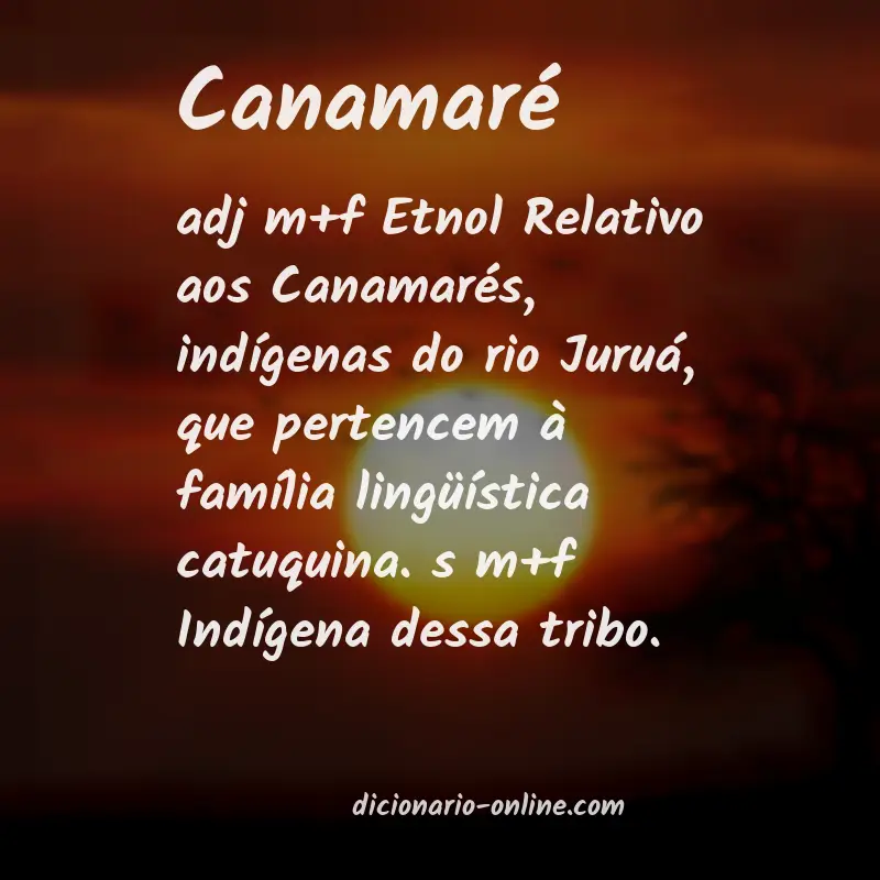 Significado de canamaré