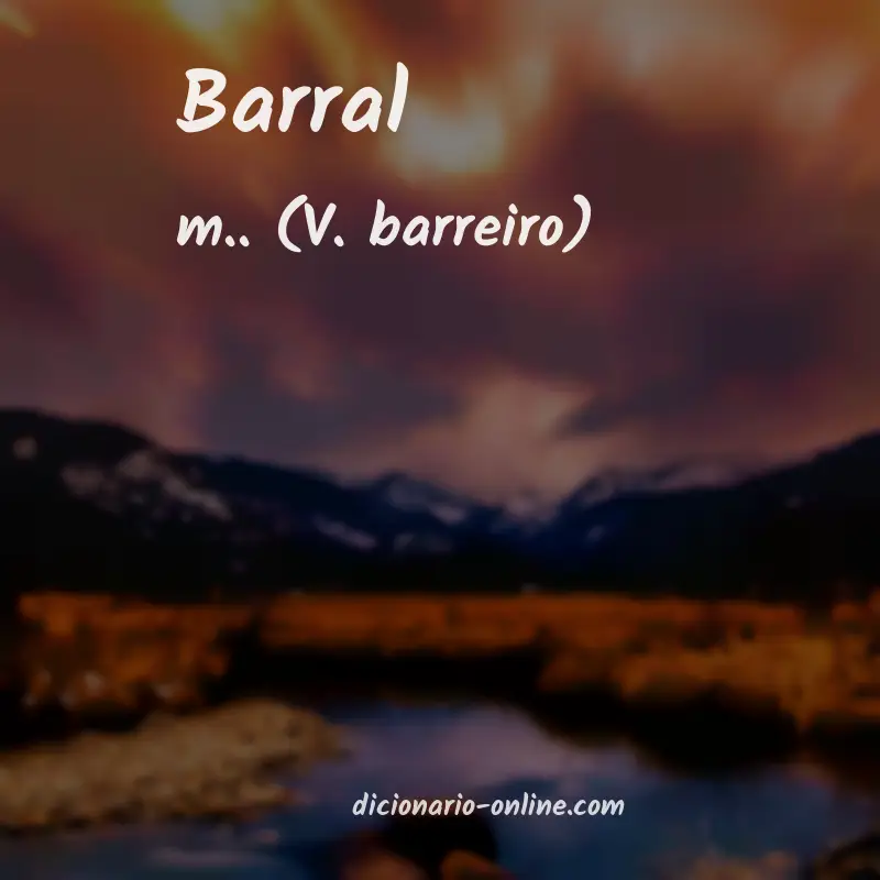 Significado de barral