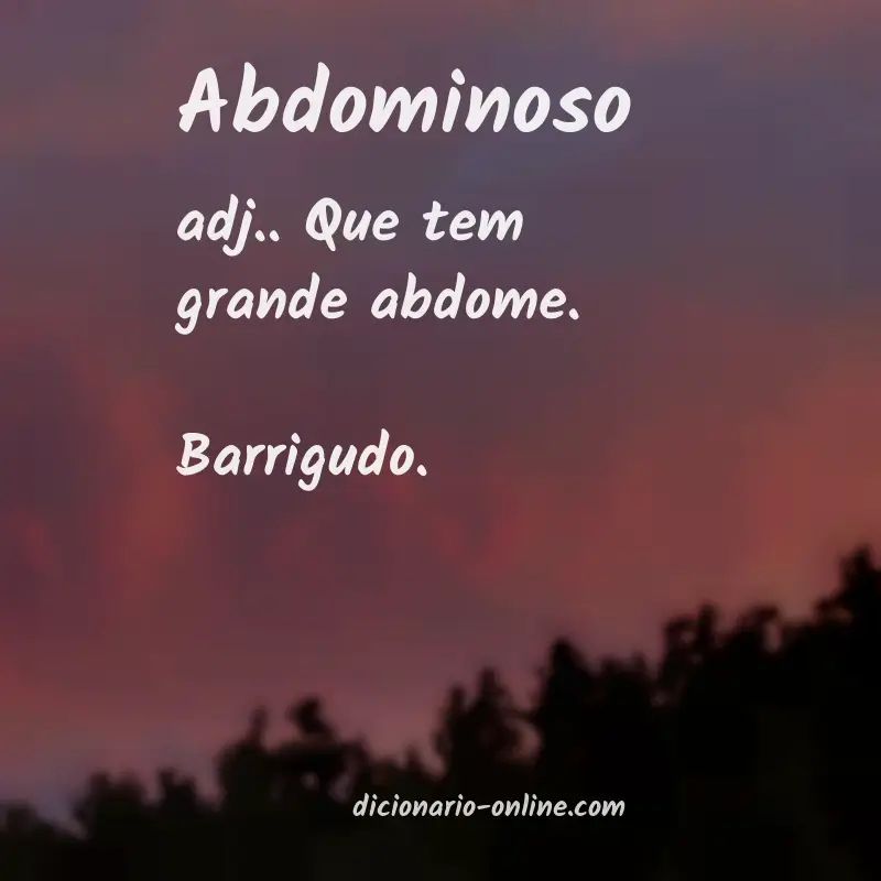 Significado de abdominoso