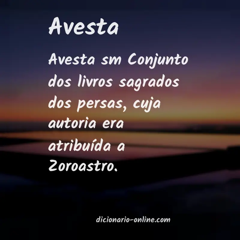 Significado de avesta