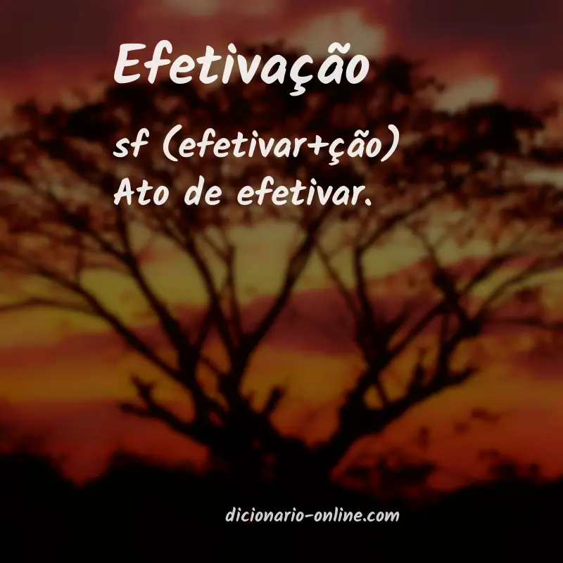 Significado de efetivação