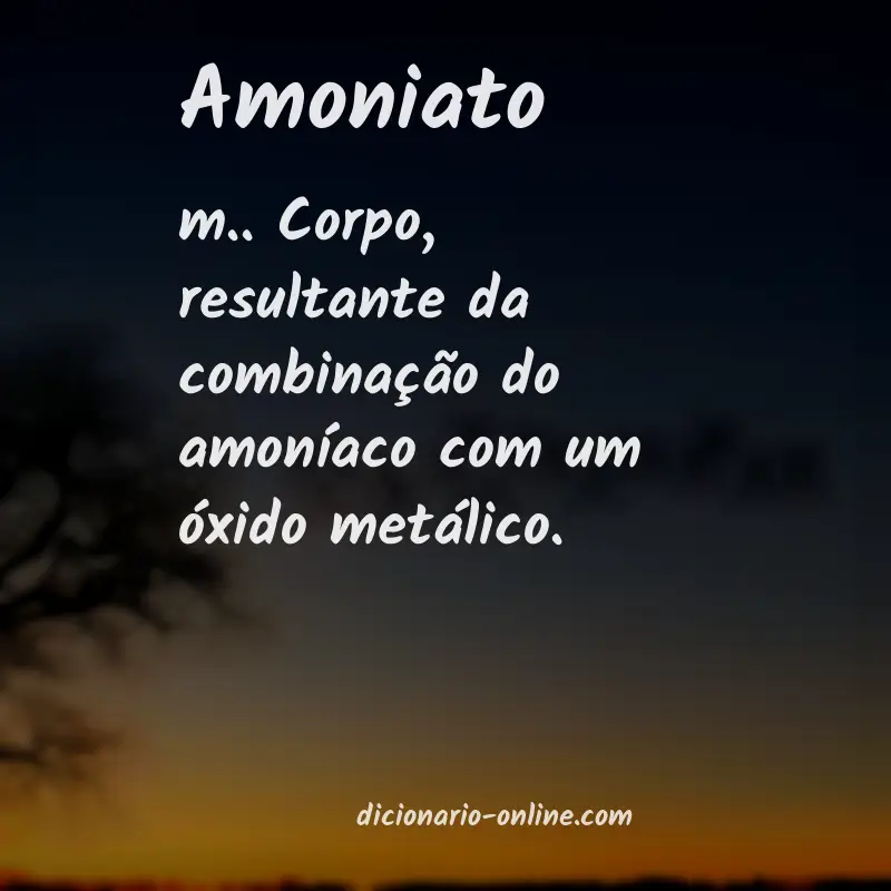 Significado de amoniato
