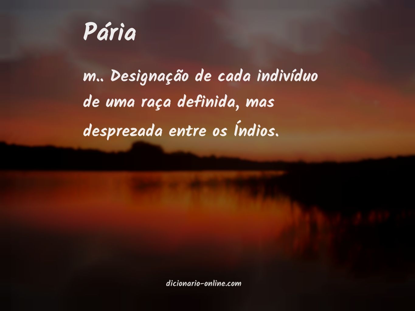 Significado de pária