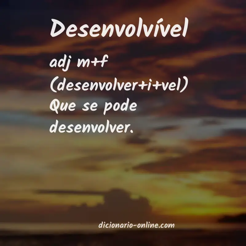 Significado de desenvolvível