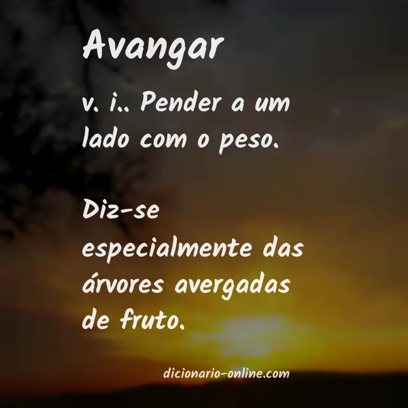 Significado de avangar