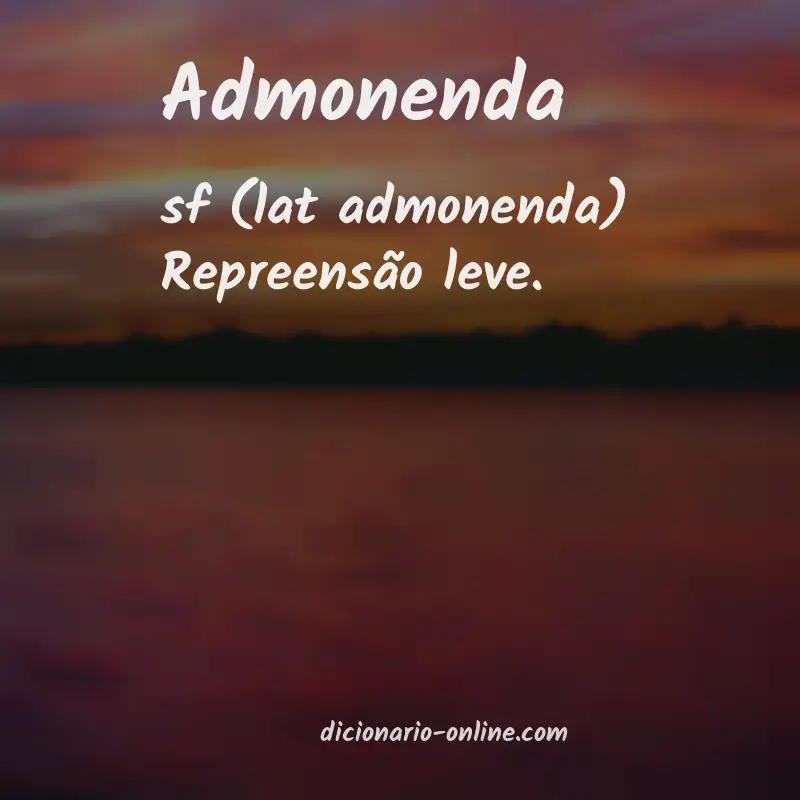 Significado de admonenda