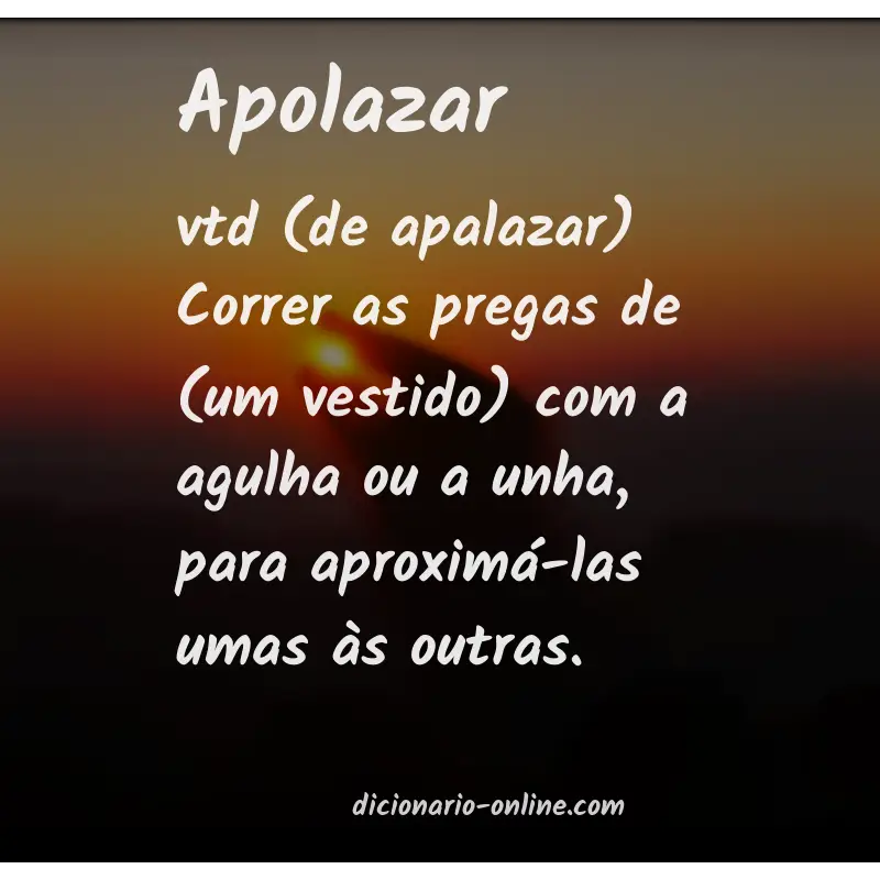 Significado de apolazar