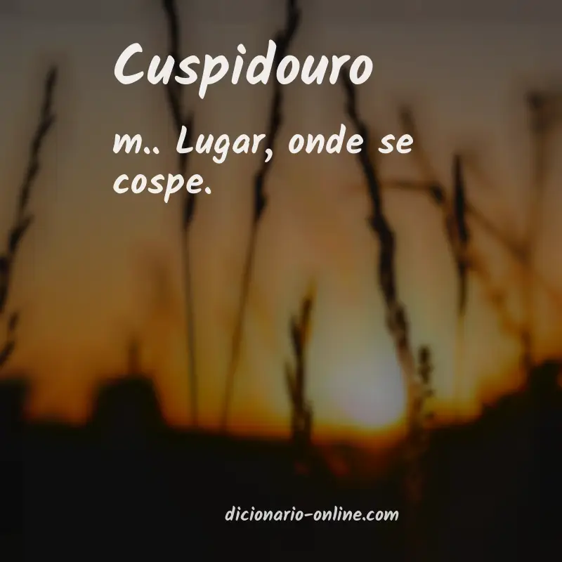Significado de cuspidouro