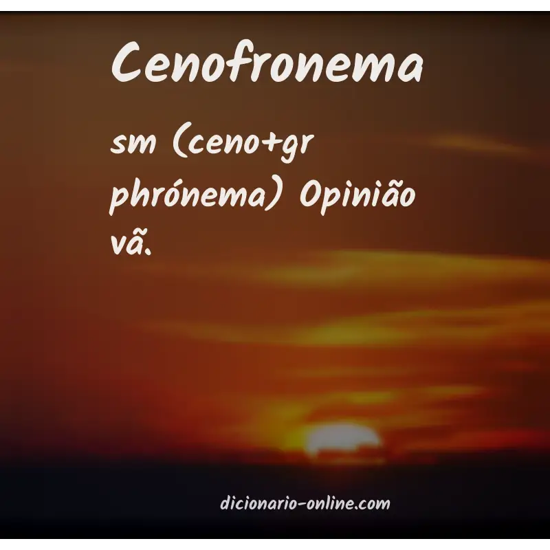 Significado de cenofronema