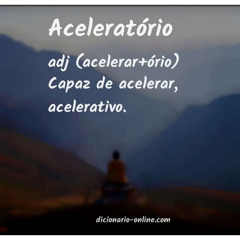 Significado de aceleratório