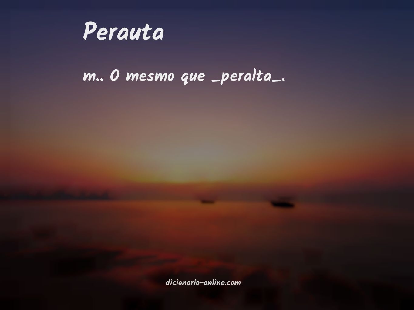 Significado de perauta