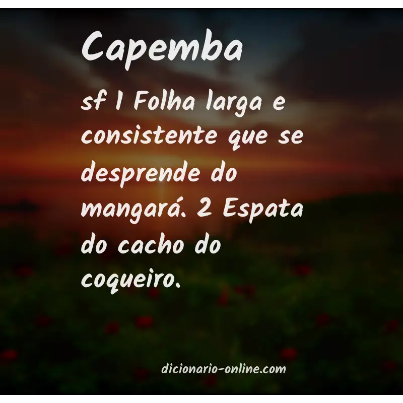 Significado de capemba