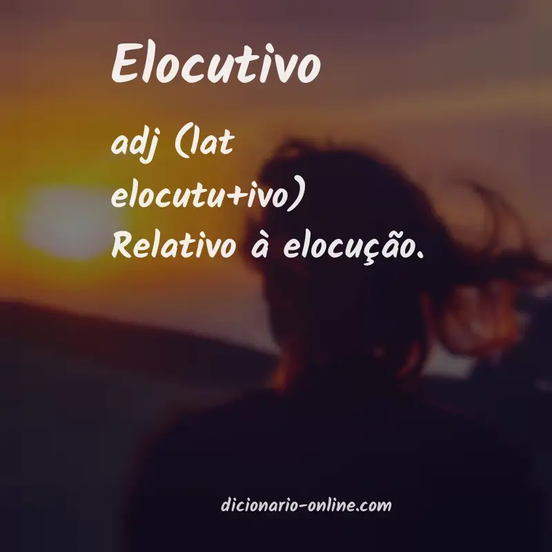 Significado de elocutivo