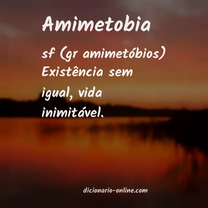 Significado de amimetobia