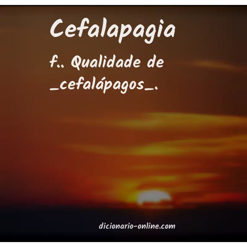 Significado de cefalapagia