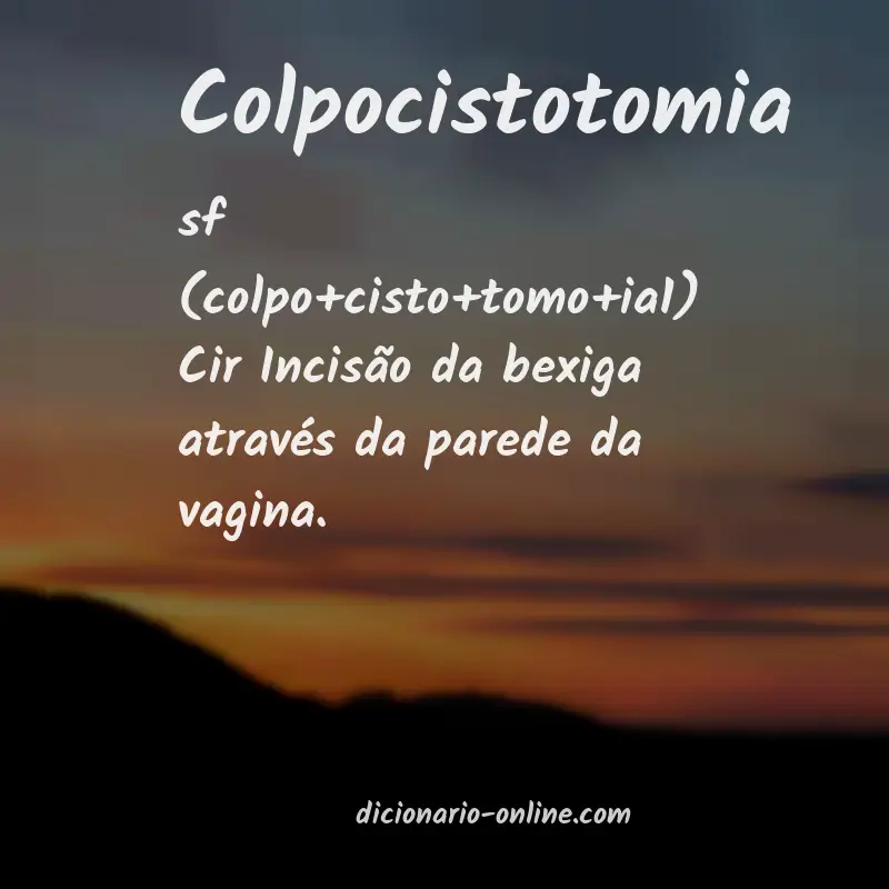 Significado de colpocistotomia