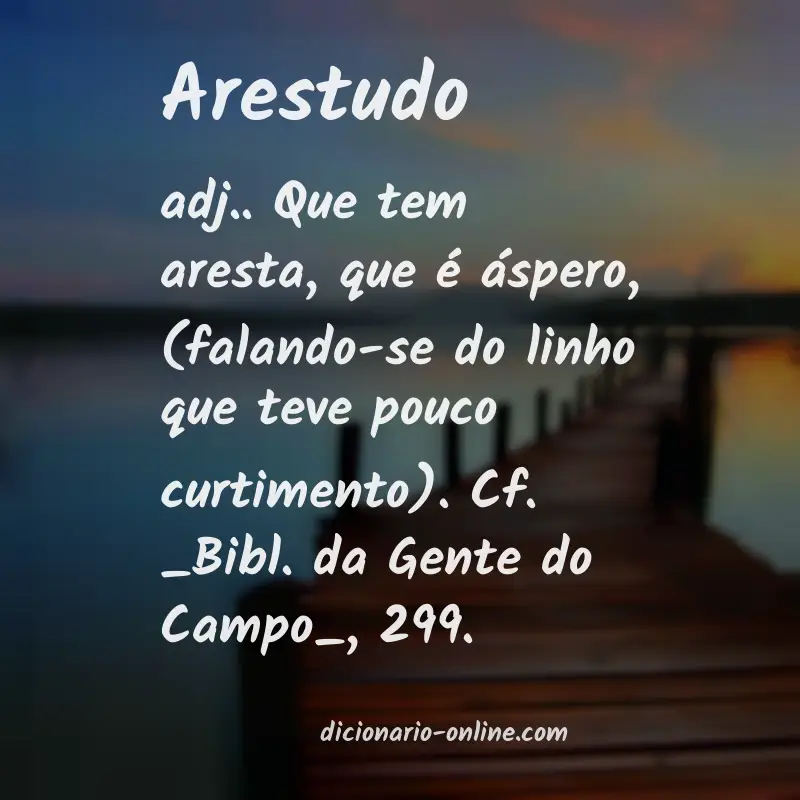 Significado de arestudo