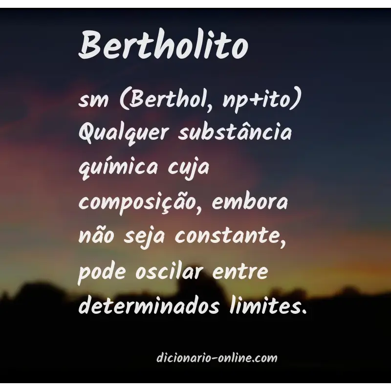 Significado de bertholito
