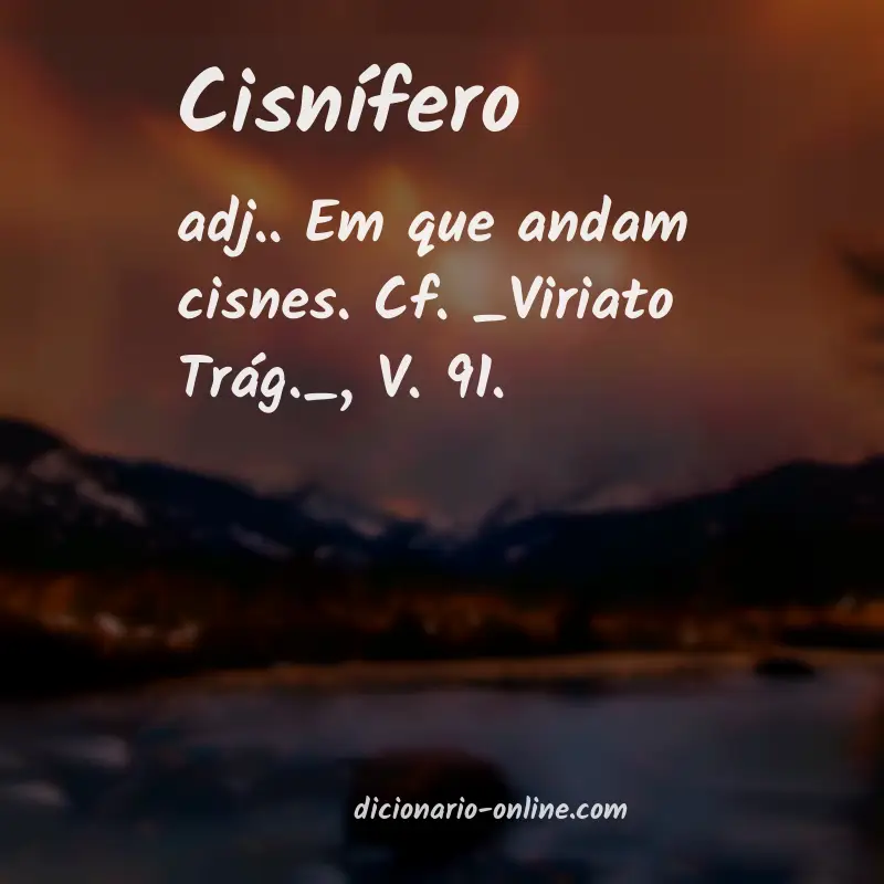 Significado de cisnífero