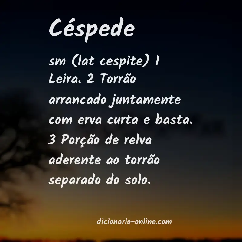 Significado de céspede