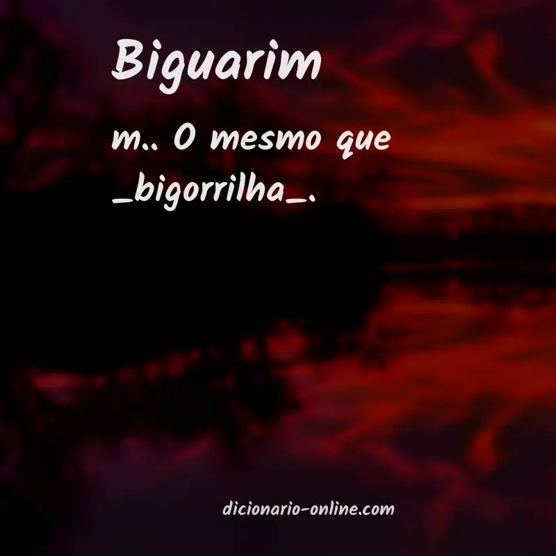 Significado de biguarim