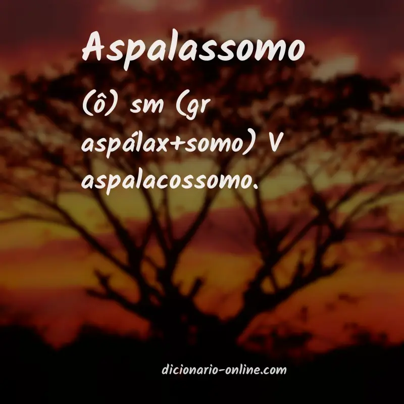 Significado de aspalassomo